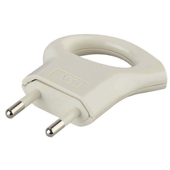 Фотография товара 'Эра Вилка б/з 6A с кольцом непрямой ввод белая (10/200/9600) Б0019182'