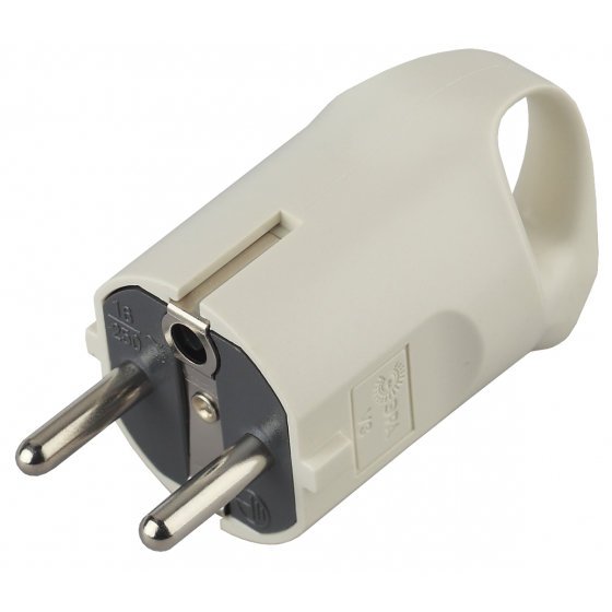 Фотография товара 'Эра Вилка c/з 16A с кольцом непрямой ввод белая (10/200/5000) Б0019186'