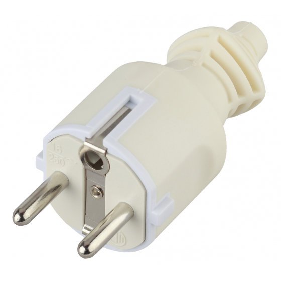 Фотография товара 'Эра Вилка c/з 16A прямой ввод белая (10/200/6000) Б0019188'