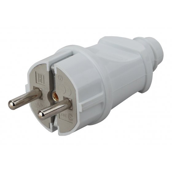 Фотография товара 'Эра Вилка с/з прямая 16A белая (24/240/5040) Б0039673'