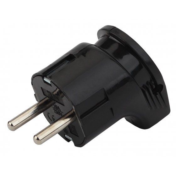 Фотография товара 'Эра Вилка с/з угловая 16A черная (24/480/3840) Б0039679'