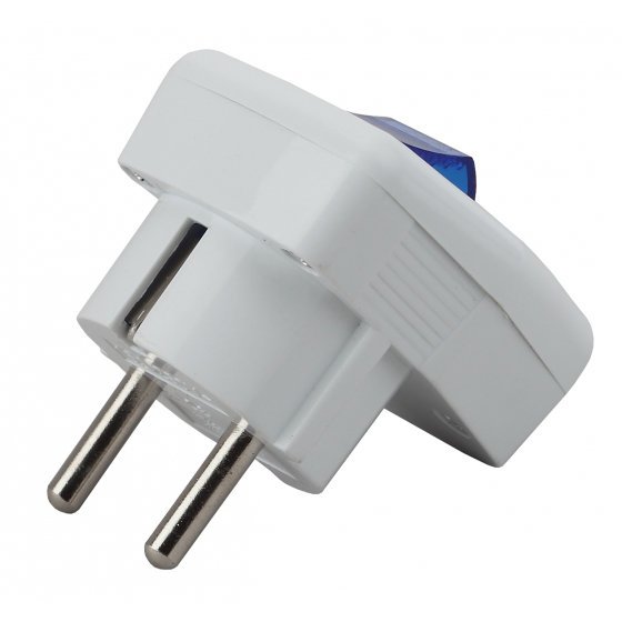 Фотография товара 'Эра Вилка с/з с выключателем 16A белая (24/8) Б0039675'