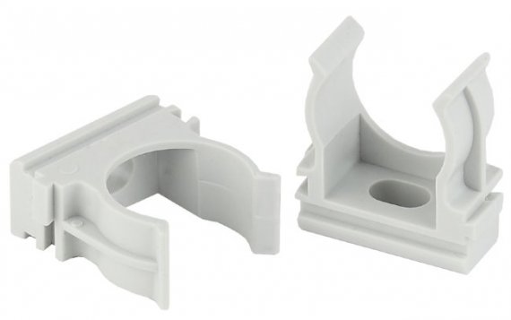 Фотография товара 'Эра Крепеж-клипса (cерый) для трубы d 20мм Б0043234'