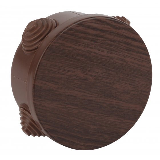 Фотография товара 'Эра Коробка распаячн. открытой установки КОР (дуб) 85х40мм с гермовводами 4 вх. IP54 Б0043230'