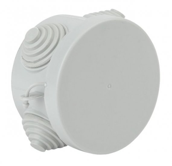 Фотография товара 'Эра Коробка распаячн. открытой установки КОР 65х40мм с гермовводами 4 вх. IP54 Б0037446'