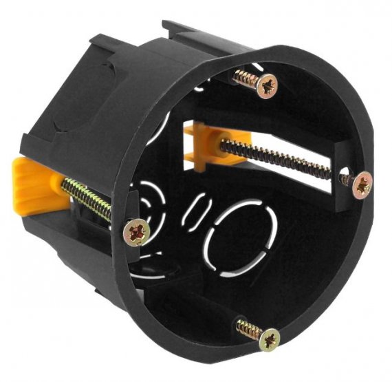 Фотография товара 'Эра Коробка установочн. КУП 68х45мм для полых стен саморез. пласт. лапк. черная IP30 Б0037432'