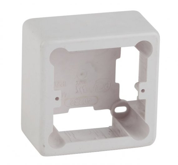 Фотография товара 'Эра Коробка установочная 1-местная под кабель-канал КУK 85х85х42мм белая IP20 Б0047294'