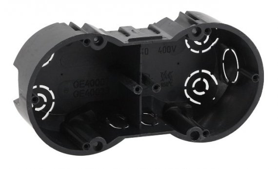 Фотография товара 'Эра Коробка установочная КУТ 2-х местная 141х70х45мм для твердых стен саморез. IP20 Б0047213'