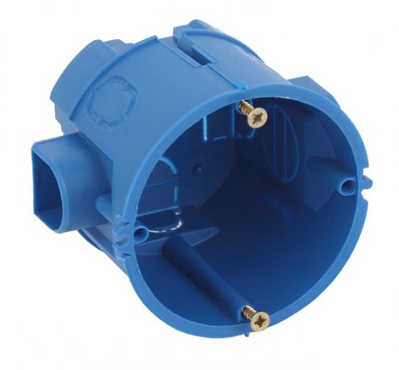 Фотография товара 'Эра Коробка установочная КУТС 68х60мм для твердых стен саморез., стыковочные узлы синяя IP20 Б0039187'