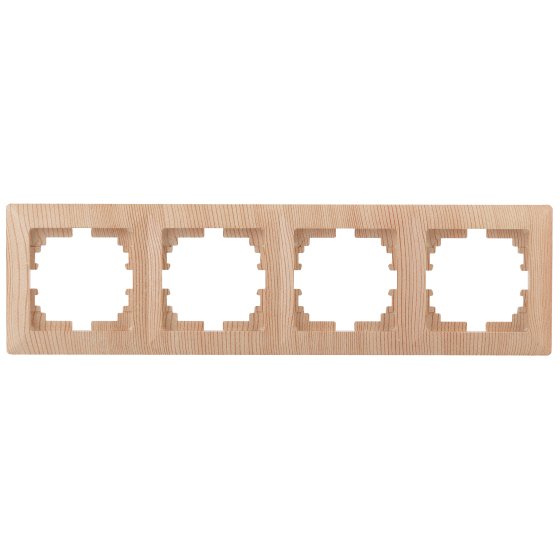 Фотография товара 'Эра Рамка для розеток и выключателей Intro Solo 4-504-11 на 4 поста, СУ, сосна Б0043430'