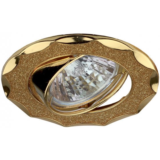 Фотография товара 'Эра Светильник DK17 GD/SH YL декор звезда со стеклянной крошкой MR16,12V/220V, 50W, золото/золот C0043756'