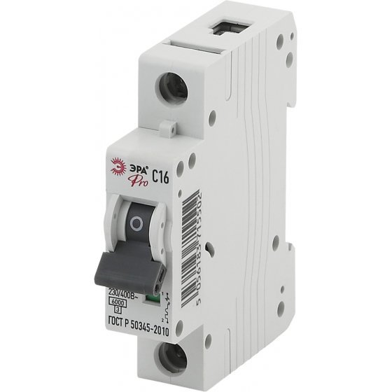 Фотография товара 'Эра Автоматический выключатель NO-902-186 ВА47-63 1P 63А кривая C Б0036870'