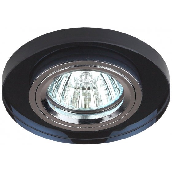 Фотография товара 'Эра Светильник DK7 CH/BK декор стекло круглое MR16,12V/220V, 50W, хром/черный C0043793'