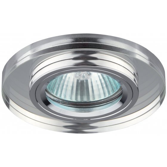 Фотография товара 'Эра Fashion DK7 CH/WH Cветильник декор стекло круглое хром/зеркальный (50) C0043735'