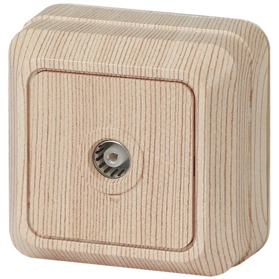 Фотография товара 'Эра Розетка Intro Quadro 2-301-11 TV одиночная, IP20, ОУ, сосна Б0027660'