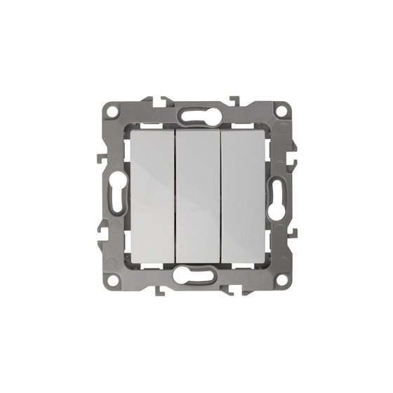 Фотография товара 'Эра Выключатель тройной, 10АХ-250В, Эра12, белый Б0014669'