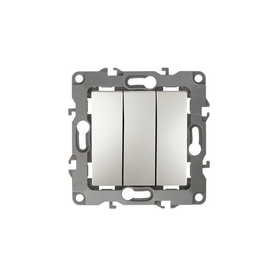 Фотография товара 'Эра Выключатель тройной, 10АХ-250В, Эра12, перламутр Б0019302'