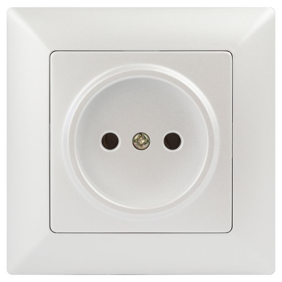 Фотография товара 'Эра Розетка Intro Solo 4-201-06 без заземления 2P, 16А-250В, IP20, СУ, перламутр Б0053646'