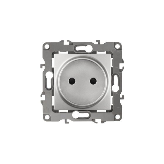 Фотография товара 'Эра Розетка 2P, 16АХ-250В, Эра12, алюминий Б0018256'