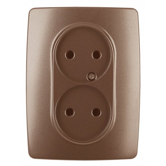 Фотография товара 'Эра Розетка 2X2P, 16АХ-250В, Эра12, медь Б0031246'