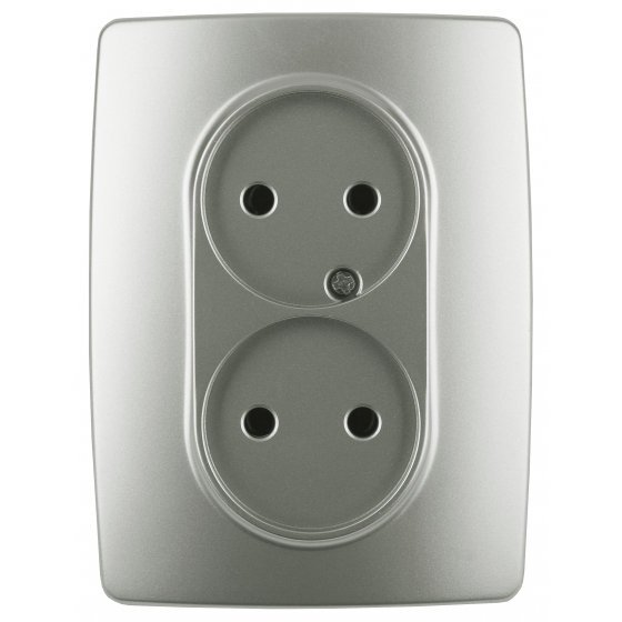 Фотография товара 'Эра Розетка 2X2P, 16АХ-250В, Эра12, перламутр Б0031247'