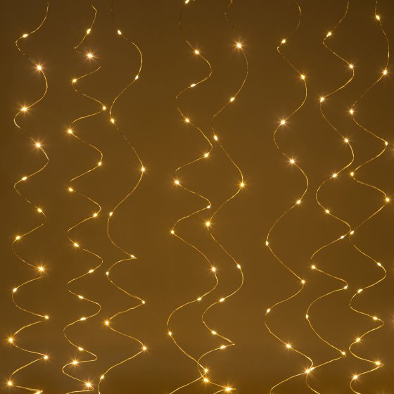 Фотография товара 'Эра Светодиодная новогодняя гирлянда Intro Holiday INZR-01 занавес 3*3 м теплый белый 240 microled USB Б0060435'
