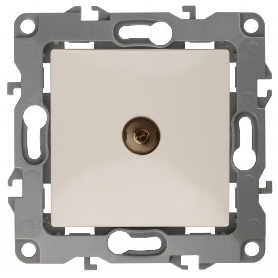 Фотография товара 'Эра Розетка TV проходная, Эра12, слоновая кость Б0027432'