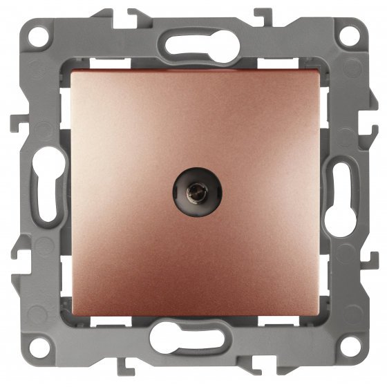 Фотография товара 'Эра Розетка TV проходная, Эра12, медь Б0027439'