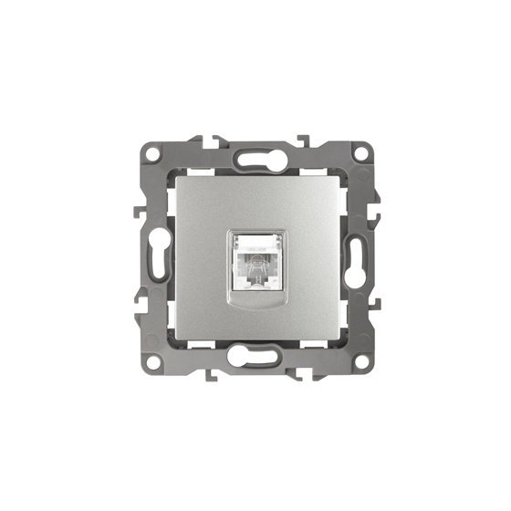 Фотография товара 'Эра Розетка телефонная RJ11, Эра12, алюминий Б0014713'