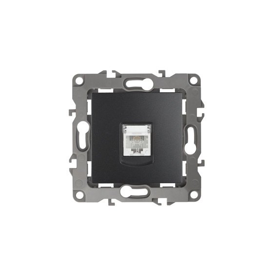 Фотография товара 'Эра Розетка телефонная RJ11, Эра12, антрацит Б0014715'