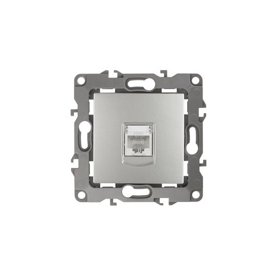 Фотография товара 'Эра Розетка информационная RJ45, Эра12, алюминий Б0014725'