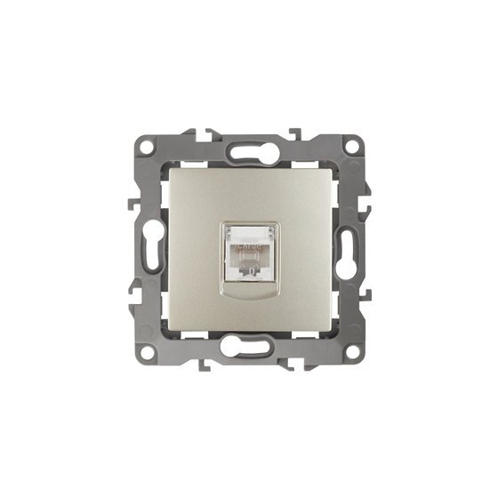 Фотография товара 'Эра Розетка информационная RJ45, Эра12, шампань Б0014726'