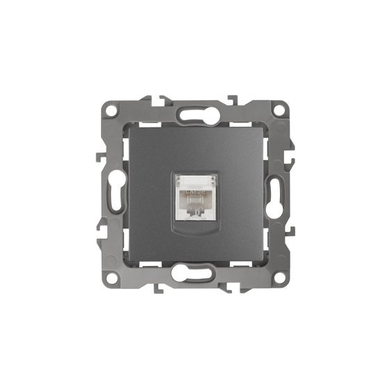 Фотография товара 'Эра Розетка информационная RJ45, Эра12, графит Б0019350'