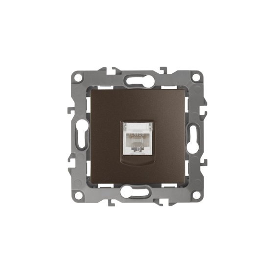 Фотография товара 'Эра Розетка информационная RJ45, Эра12, бронза Б0019351'