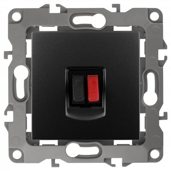 Фотография товара 'Эра Розетка аудио, Эра12, антрацит Б0027455'