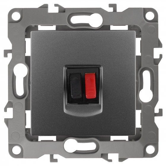 Фотография товара 'Эра Розетка аудио, Эра12, графит Б0027457'