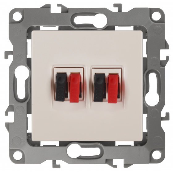 Фотография товара 'Эра Розетка аудио двойная, Эра12, слоновая кость Б0027462'