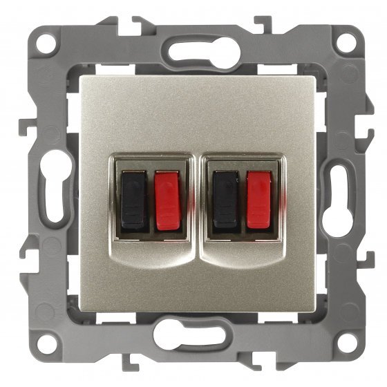 Фотография товара 'Эра Розетка аудио двойная, Эра12, шампань Б0027464'