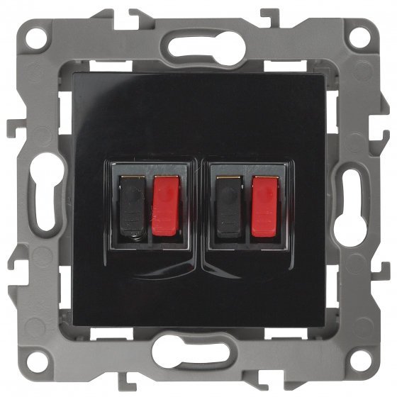 Фотография товара 'Эра Розетка аудио двойная, Эра12, чёрный Б0027466'