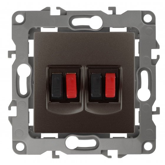 Фотография товара 'Эра Розетка аудио двойная, Эра12, бронза Б0027468'