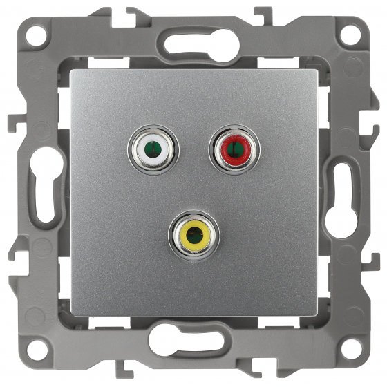 Фотография товара 'Эра Розетка RCA, Эра12, алюминий Б0027473'