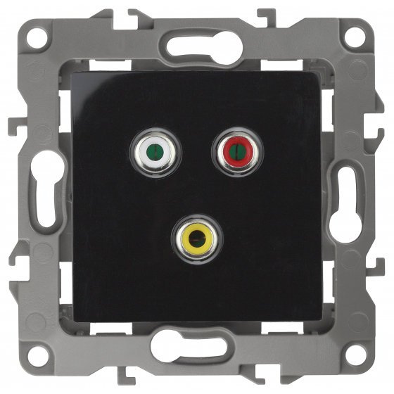 Фотография товара 'Эра Розетка RCA, Эра12, чёрный Б0027476'