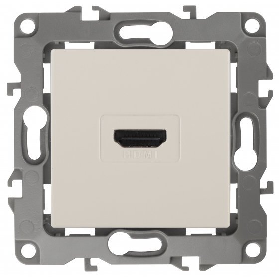 Фотография товара 'Эра Розетка HDMI, Эра12, слоновая кость Б0027482'