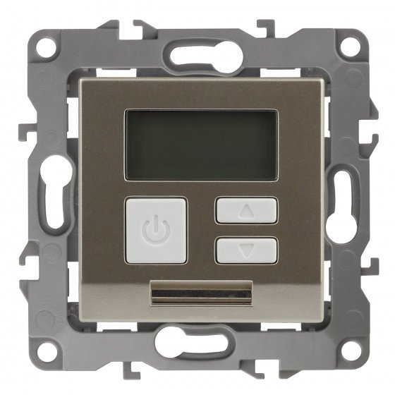 Фотография товара 'Эра Терморегулятор универс.230В-Imax16А, Эра12, шампань Б0031274'