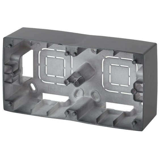 Фотография товара 'Эра Коробка наклад. монтажа 2 поста, Эра12, графит Б0043176'