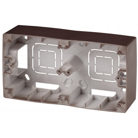 Фотография товара 'Эра Коробка наклад. монтажа 2 поста, Эра12, бронза Б0043177'