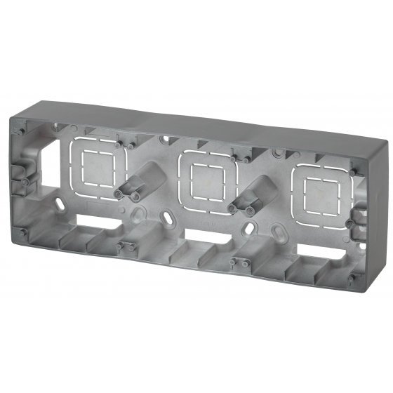 Фотография товара 'Эра Коробка наклад. монтажа 3 поста, Эра12, графит Б0043186'