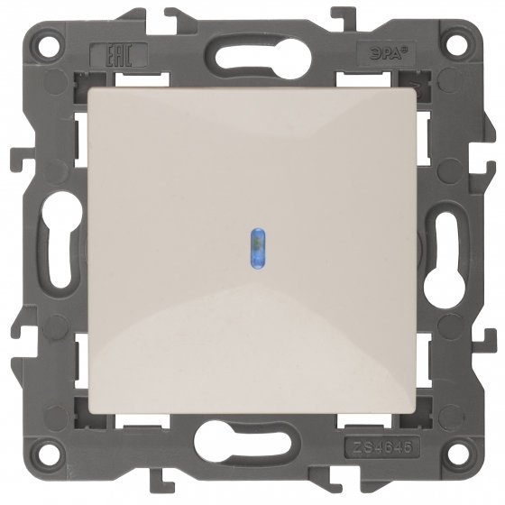 Фотография товара 'Эра Выключатель с подсветкой, 10АХ-250В, Эра Elegance, сл.кость Б0034216'