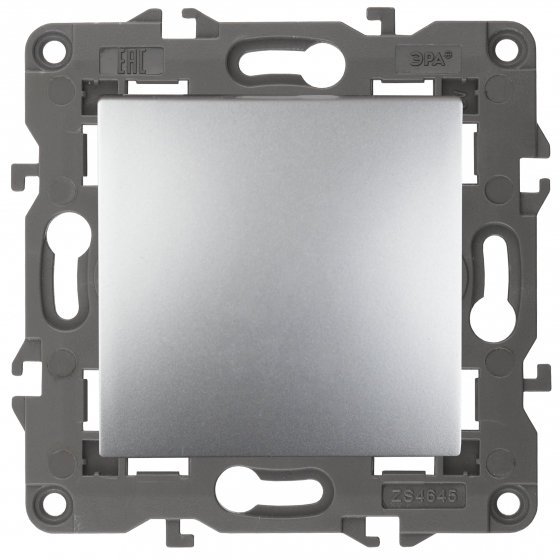 Фотография товара 'Эра Переключатель, 10АХ-250В, Эра Elegance, алюминий Б0034224'