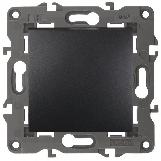 Фотография товара 'Эра Переключатель, 10АХ-250В, Эра Elegance, антрацит Б0034227'